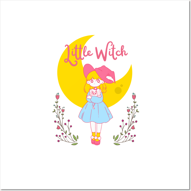 Cute Little Witch Wall Art by FabDesign